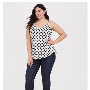 NWT Polka dot Torrid Swing Challis Top
